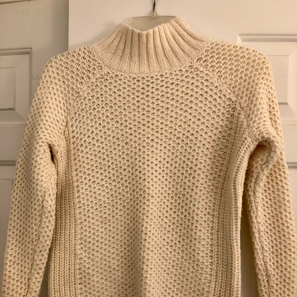 Cream Turtleneck Sweater